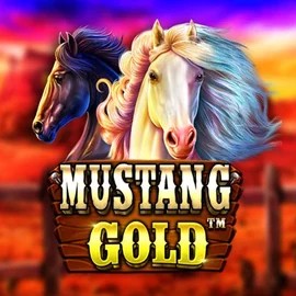 Mustang Gold online game logo by Pragmatic Play on captaincookcasino.fi